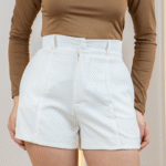 Short Social Feminino Alfaiataria 100% Poliéster