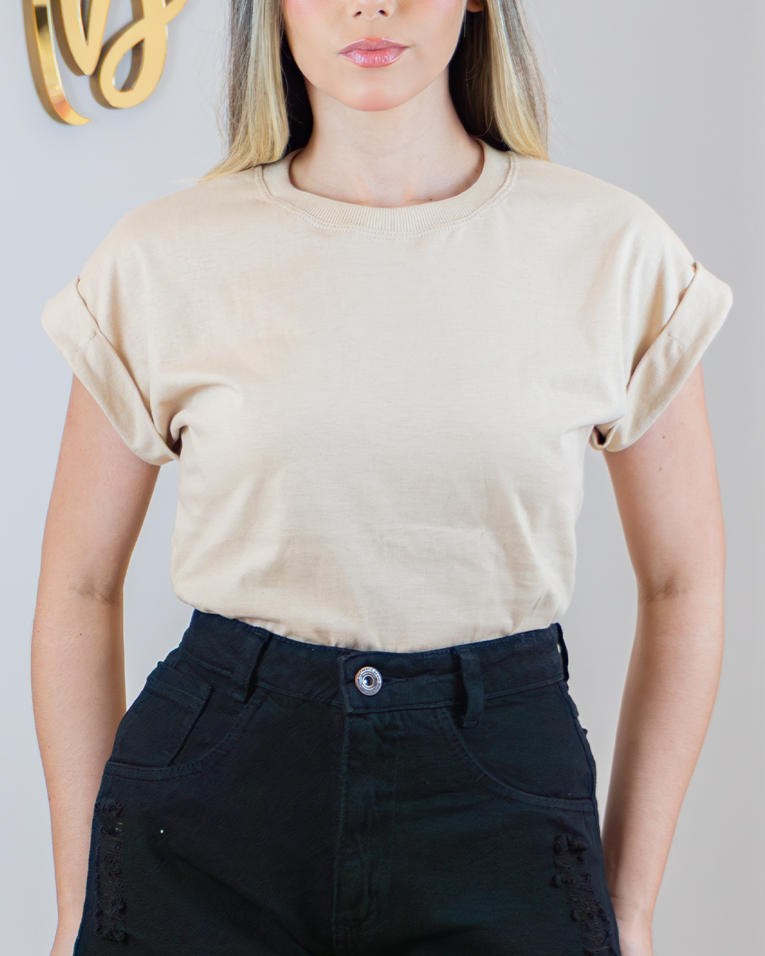 T-shirt Manga Japonesa Algodão com Elastano - Imagem 2